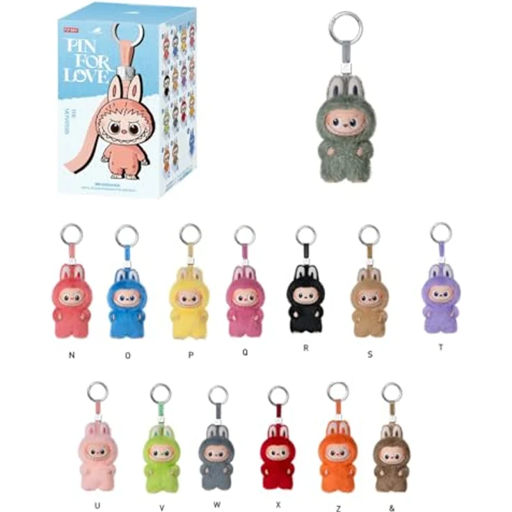 Pop Mart Labubu Pin for Love (N-Z), Sammelfigur in Blind Box, 10,5 cm, hochwertiges Design aus Polyester, PVC und Zinklegierung – Bild 1