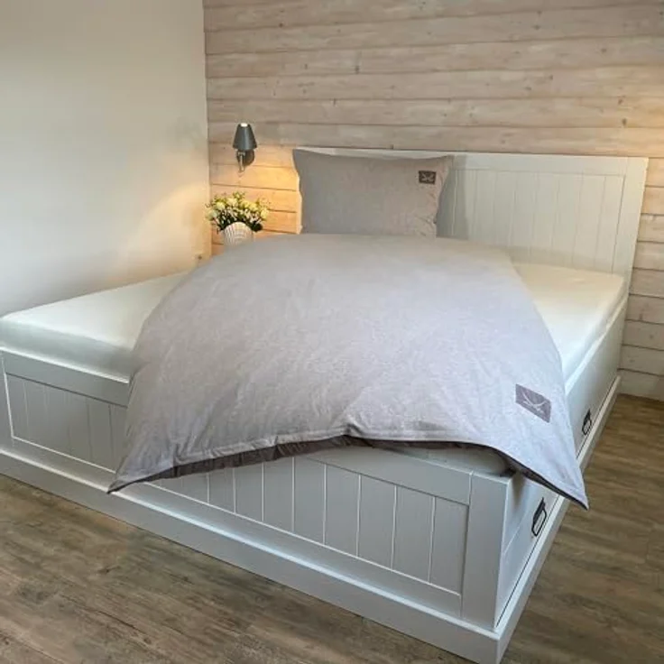 Sansibar Bettwäsche-Set Jersey Melange 135x200 cm, 2-teilig mit Kissenbezug 80x80 cm, 100% Baumwolle, temperaturausgleichend, mit Reißverschluss, hautfreundlich und pflegeleicht – Bild 2