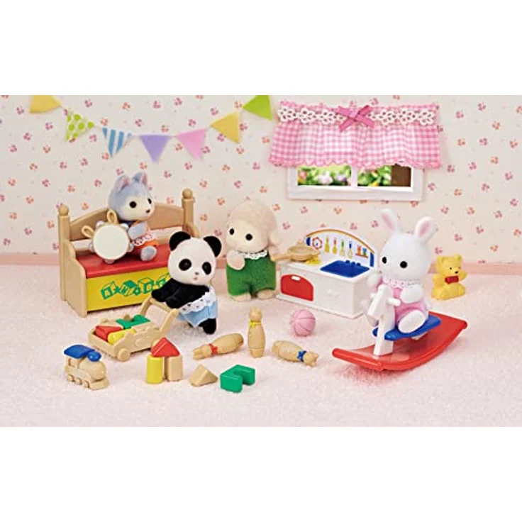 EPOCH Sylvanian Families 5709 Hase, Spielset mit 2 Babyfiguren, Kinderküche und Spielzeug, für Kinder ab 3 Jahren – Bild 5