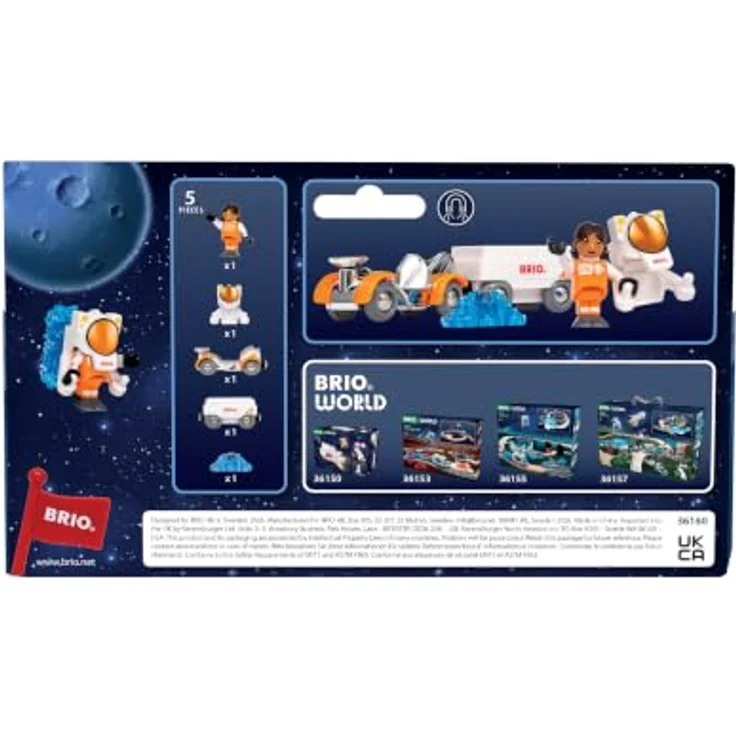 BRIO World 36160 Weltraum Rover, Eisenbahn-Set mit Astronautenfigur und Magnetanzug für Kinder ab 3 Jahren – Bild 4