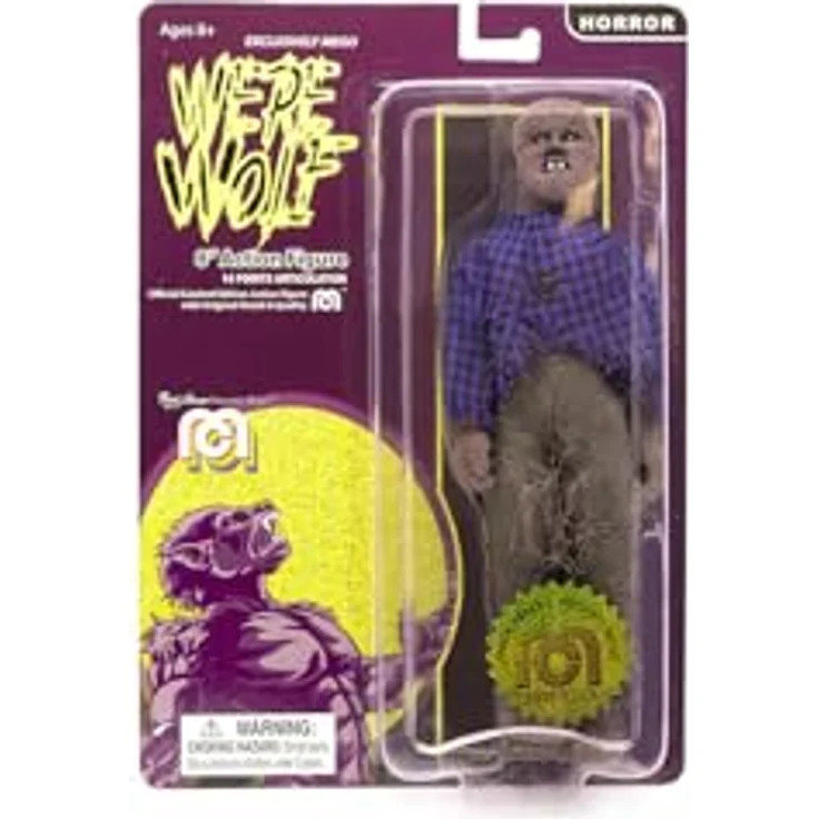 Bizak Mego 20 cm Werwolf Figur, beweglich im zerrissenen Hemd und Hose, offiziell lizenziert – Bild 2