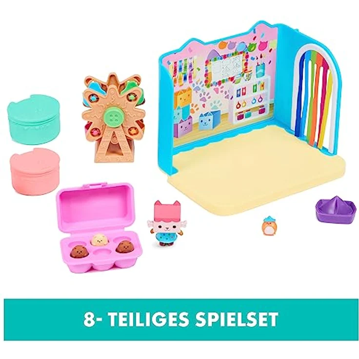 Gabby's Dollhouse Deluxe Raum, Craft-a-riffic-Room, Bastelzimmer mit Baby Box, 2 Möbelstücken und 2 Überraschungsboxen mit Zubehörteilen, geeignet für Kinder ab 3 Jahren – Bild 2