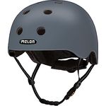 Melon Fahrradhelm »Chicago« für Damen, Herren und Kinder | Leichter & sicherer urbaner Cityhelm mit Magnetverschluss in Dunkelgrau | Größe M-L (52-58 cm)