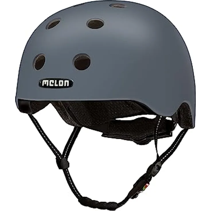 Melon Fahrradhelm »Chicago« für Damen, Herren und Kinder | Leichter & sicherer urbaner Cityhelm mit Magnetverschluss in Dunkelgrau | Größe M-L (52-58 cm)