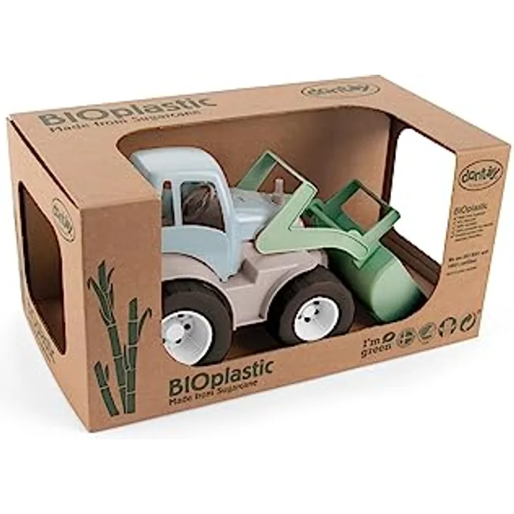Dantoy - Bioplast - Traktor (5631) - Nachhaltiges Spielzeugauto aus biologisch abbaubarem Material