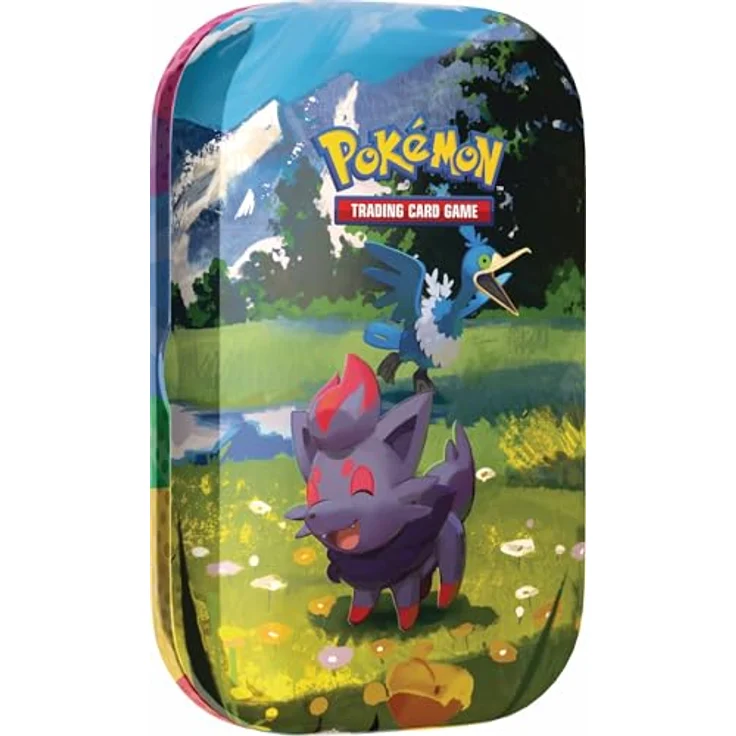 Pokémon Pokémon-Sammelkartenspiel: Mini-Tin-Box Mega-Entwicklung – Erhabene Helden mit Zorua und Urgl, inklusive 1 Stickerbogen, 1 Pokémon-Bildkarte und 2 Boosterpacks – Bild 1