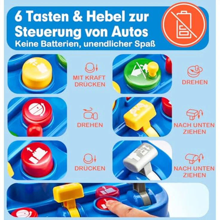 Auto Spielzeug ab 3 4 5 6 Jahre - Track Cars Spielzeug Autobahn Kinder für Kinder Jungen Mädchen über 3 Jahre, Abenteuer Autopark für Geschenk – Bild 5