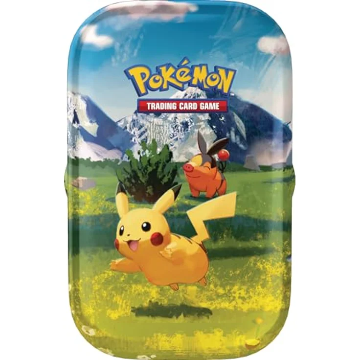 Pokémon Pokémon-Sammelkartenspiel: Mini-Tin-Box Mega-Entwicklung – Erhabene Helden mit Pikachu und Floink, inkl. 1 Stickerbogen, 1 Pokémon-Bildkarte und 2 Boosterpacks – Bild 2