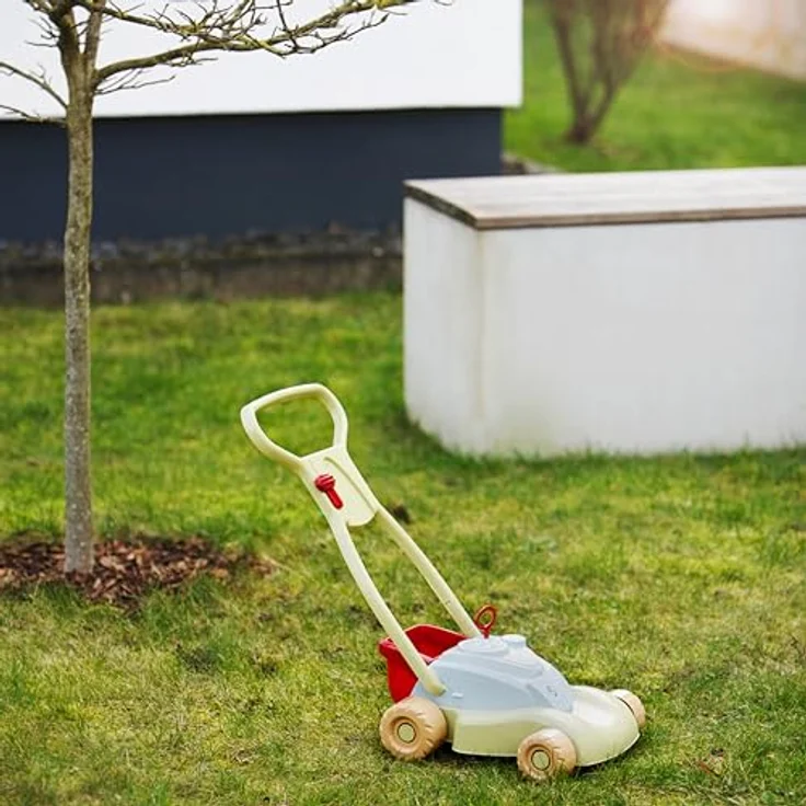Theo Klein 7686 Rasenmäher, mit abnehmbarem Auffangkorb, mechanische Knatter- und Ratschgeräusche, aus Recyclingkunststoff, Anti-UV, geeignet für Kinder ab 18 Monaten – Bild 2