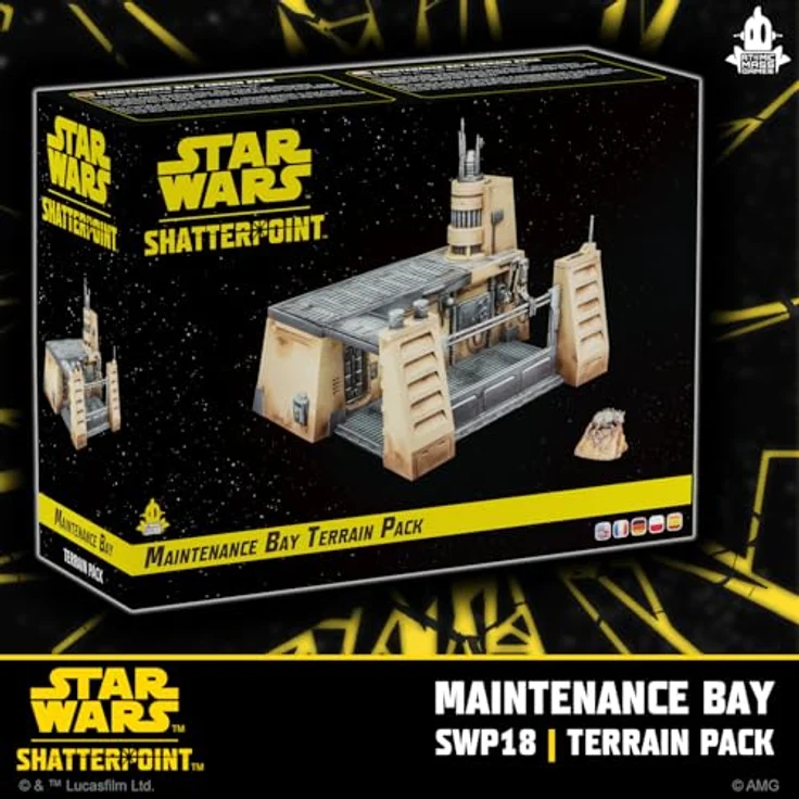 Atomic Mass Games SWP18 Spiel, Black - Geländeset für Star Wars: Shatterpoint, perfekte Ergänzung mit Wartungshangar und Wompratte – Bild 5