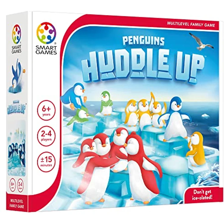SmartGames Penguins Huddle Up, Multiplayer Strategy Game, 2 - 4 Players, 6+ Years, Family Board Game, Cognitive Skill Development – Bild 1