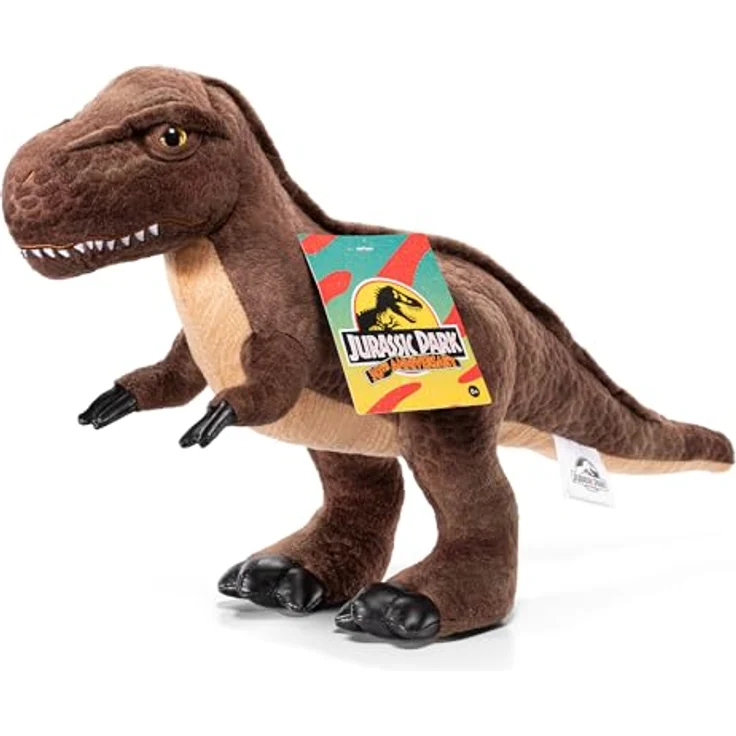 The Noble Collection Jurassic Park Collector Plüsch Tyrannosaurus Rex, Premium-Qualität, detailreich gestaltet, 25,4 cm groß, alle 3 Stile sammelbar, für Fans jeden Alters ab 0 Jahren – Bild 1