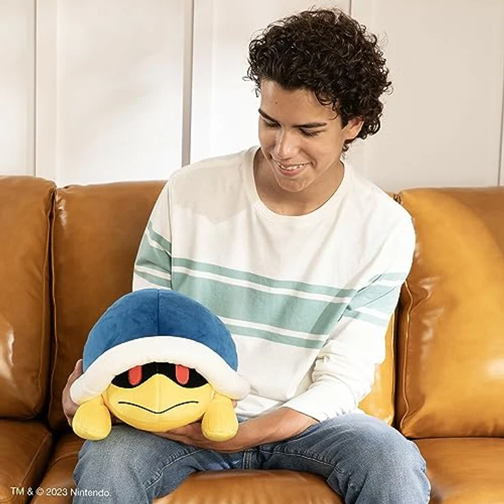 Tomy Super Mario Mocchi-Mocchi Plüschfigur Buzzy Beetle, 30 cm, super weich und sammelbar – Bild 6