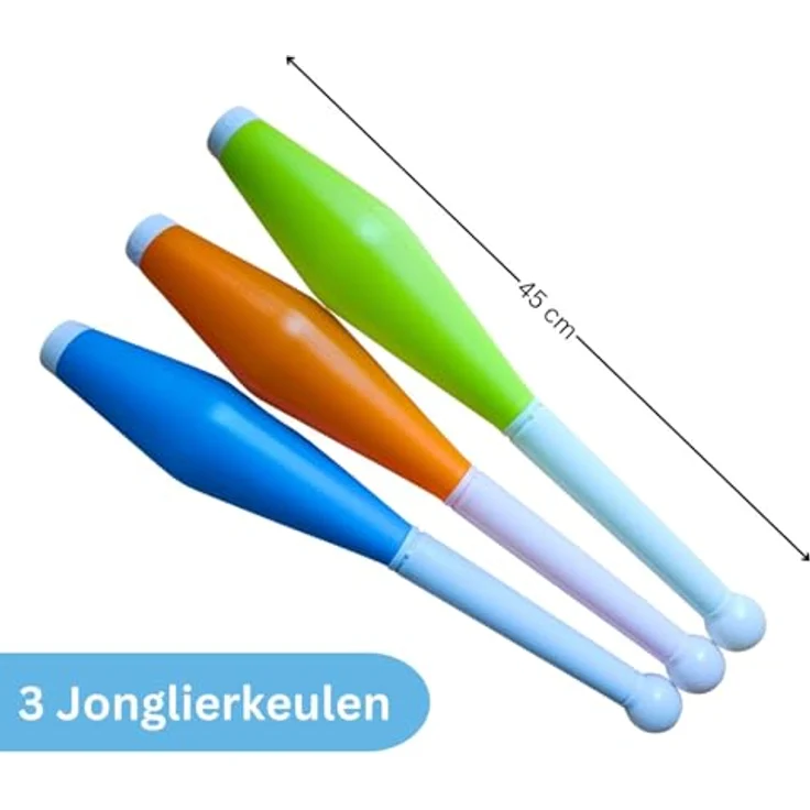 alldoro 60130 Jonglier-Set im Rucksack, 16-teiliges Jonglierspiel mit Diabolo für Kinder ab 3 Jahren, transportabel und vielseitig – Bild 4