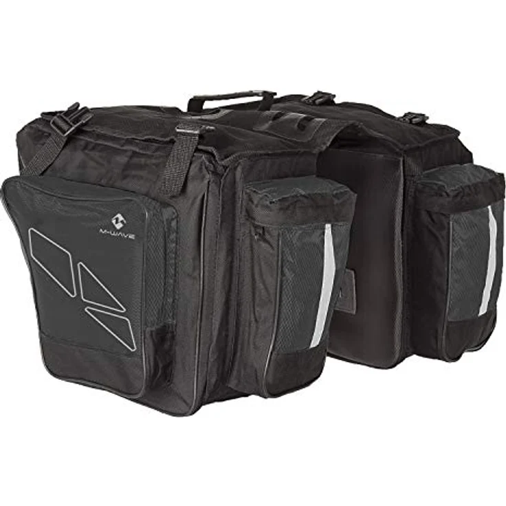 M-Wave Gepäcktasche 3-fach Traveller, schwarz/ grau, 62 l – Bild 2