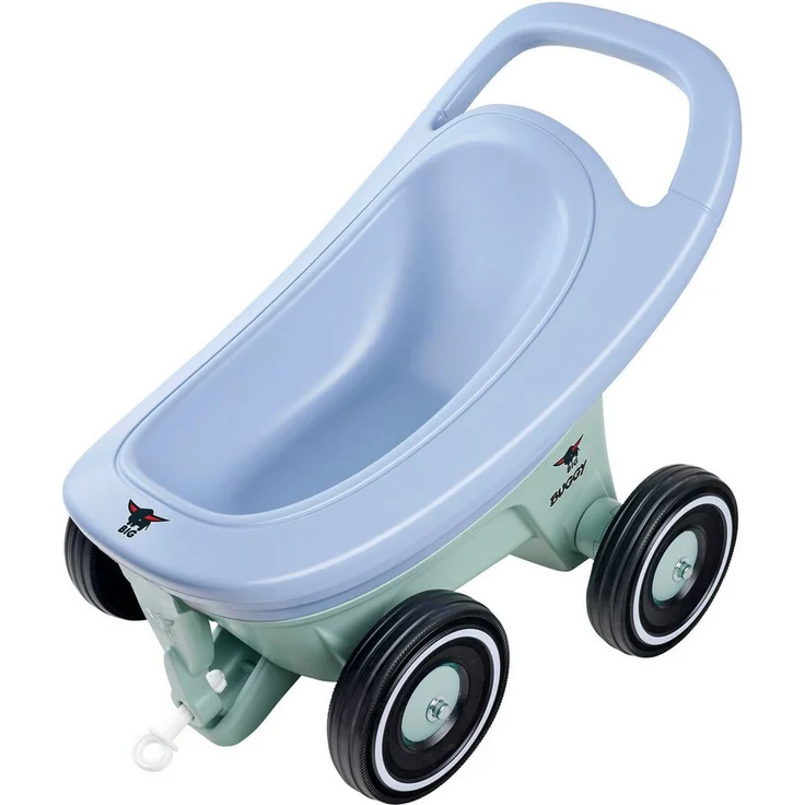 "BIG Lauflernhilfe BIG Buggy 3-in-1, Made in Germany, Lauflernwagen in grünen und blauen Pastelltönen" – Bild 1