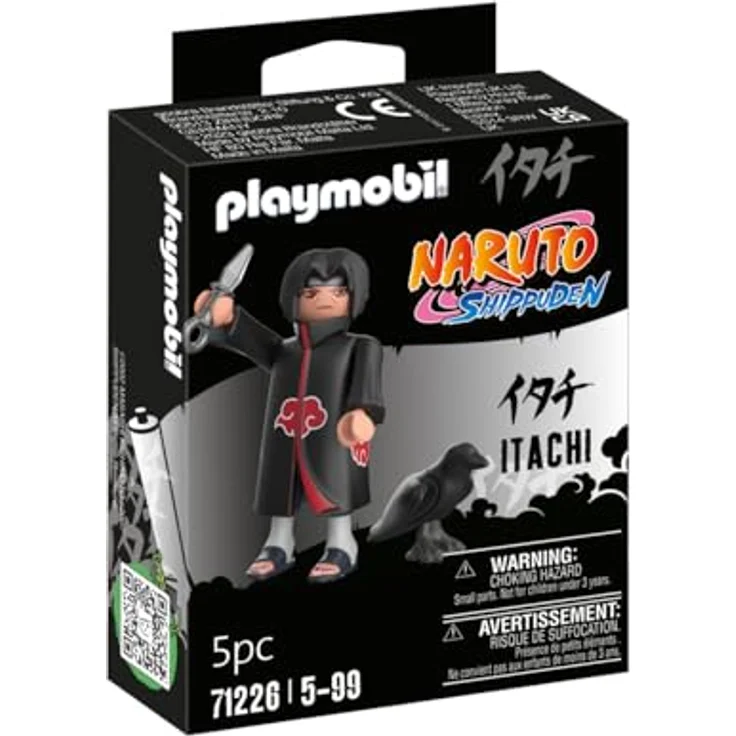 PLAYMOBIL Naruto 71226 Itachi Akatsuki, Spielfigurenset für Kinder ab 5 Jahren, robust und leicht zu reinigen – Bild 1