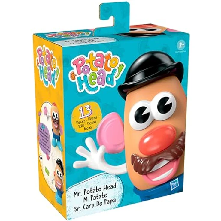 Mr. Potato Head Potato Head Spielzeug, 13-teilig, kreatives Steckspielzeug in Rot und Weiß mit Klappe zur Aufbewahrung – Bild 2