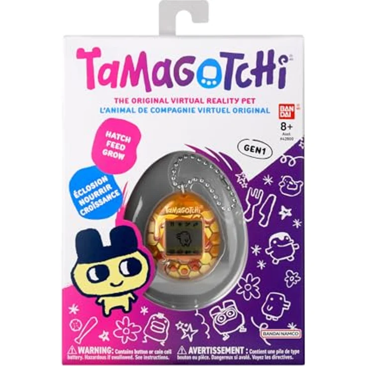 Bandai Tamagotchi Original Honey, Lernspielzeug mit CR2032 Batterie, mehrfarbig – Bild 8