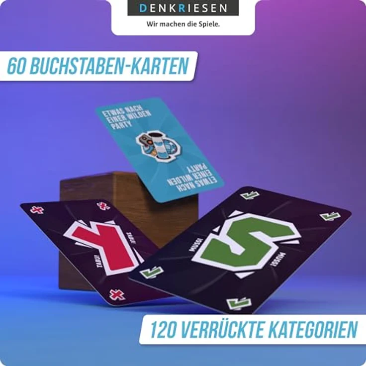 DENKRIESEN Stadt Land VOLLPFOSTEN® Extrem – Party Edition, Brettspiel für 2-6 Spieler, ab 12 Jahren, actionreiche Spielzeit von 30-60 Minuten – Bild 4
