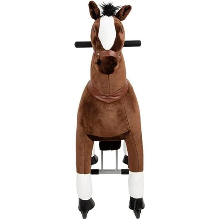 small foot Reitpferd auf Rollen aus Plüsch, Spielpferd zum Reiten, belastbar bis 50 kg, für Kinder ab 5 Jahren, 12462 – Bild 3