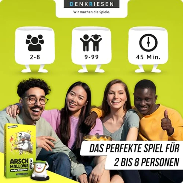 D&R Denkriesen ARSCHMALLOWS® XXL Kartenspiel mit 120 Karten und verrückten Aktionen, nicht geeignet für Kinder unter 3 Jahren – Bild 3
