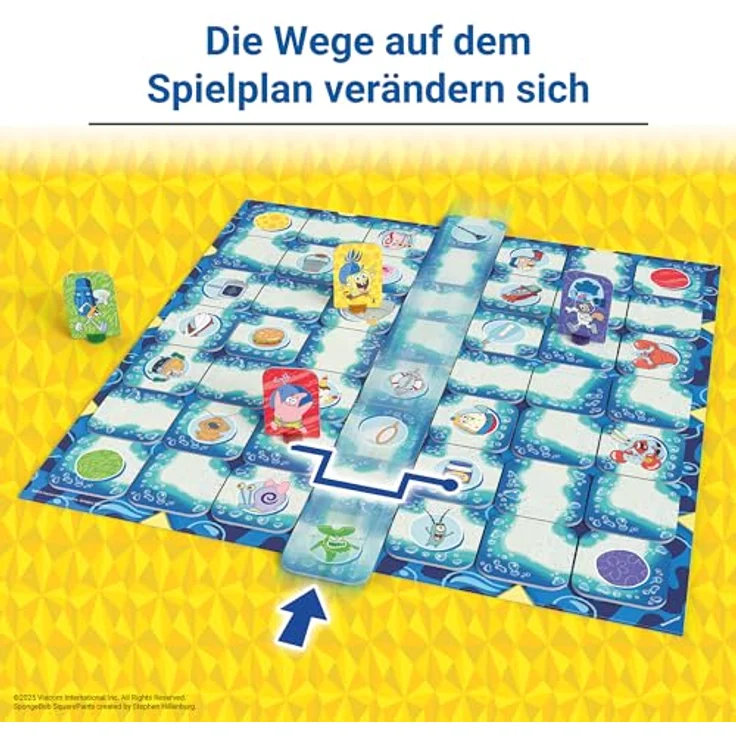Ravensburger Spongebob Schwammkopf Labyrinth, Brettspiel für 2-4 Spieler ab 7 Jahren, fördert logisches Denken mit Illustrationen aus der Serie – Bild 3