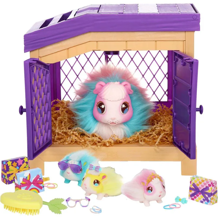 Moose Toys Mama Surprise Cavia Rainbow, interaktives Spielzeug-Meerschweinchen mit Ton und Bewegung, ab 4 Jahren