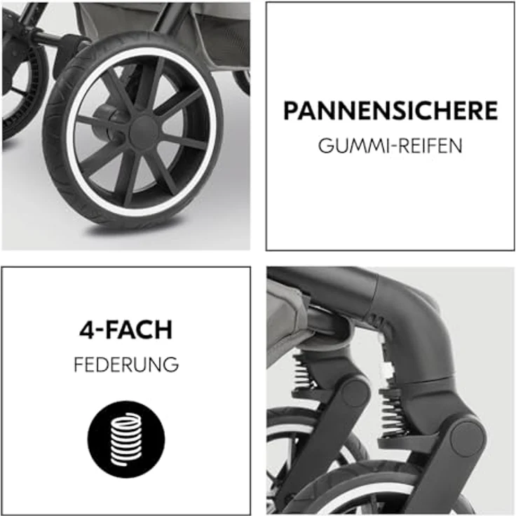 Hauck Kombi-Kinderwagen Move N Care Set - Dark Grey inkl. Gratis Mobilitätsgarantie – Bild 5