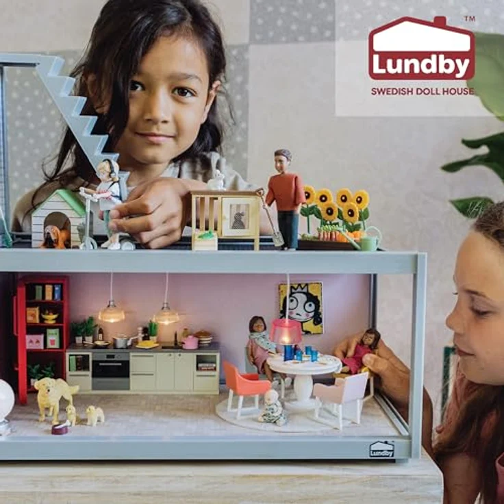 Lundby Puppenhausmöbel Puppenhauszubehör, Einzelteile, natürliche Materialien, ab 4 Jahren – Bild 6