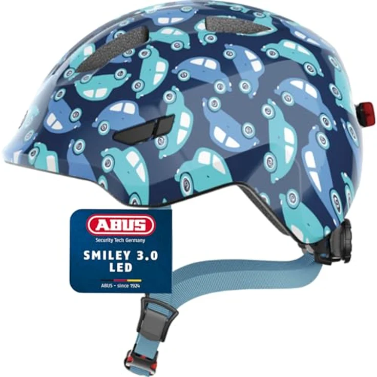 Abus Smiley 3. 0 LED Helm Blue Car – Bild 2