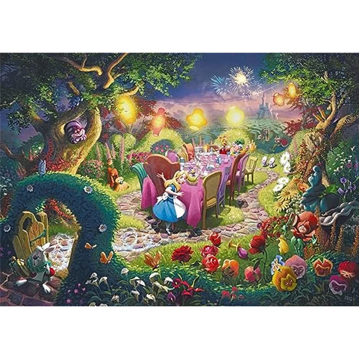 Schmidt Spiele 57398 Thomas Kinkade Disney Mad Hatter’s Tea Party 6000 Teile Puzzle, Premium-Puzzles mit 136 x 96 cm Puzzlemaßen – Bild 4