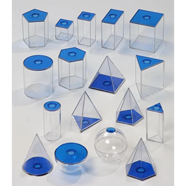 Betzold Lernspielzeug Füllkörper, 17 Stück – Geometrie-Körper aus Plexiglas, blau und rot, stabil und abnehmbar – Bild 5