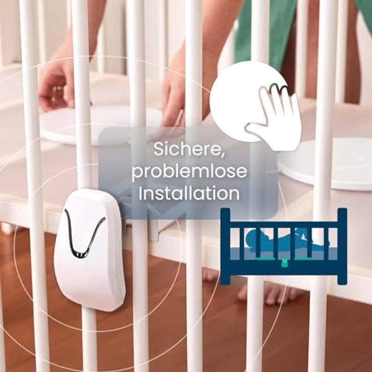 Babysense True Sleep HD Video-Babyphone, 2-in-1 mit Nachtlichtkamera, kontaktlosem Bewegungsmonitor und Echtzeit-Warnungen bei Atembewegungs-Unregelmäßigkeiten – Bild 3
