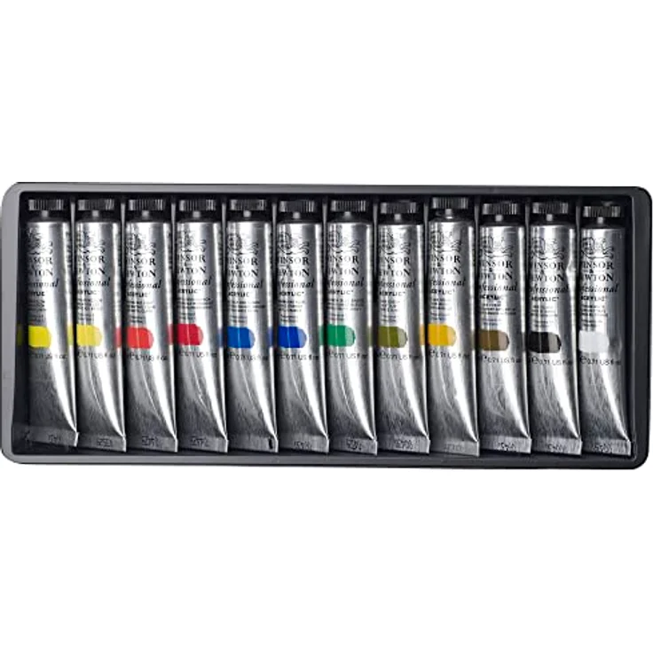 Winsor & Newton Professional Acrylfarbe Farbenset 12 Farben, 20 ml Tuben, hohe Brillanz und Deckkraft, Einzelpigmentfarben, hergestellt in Europa – Bild 3