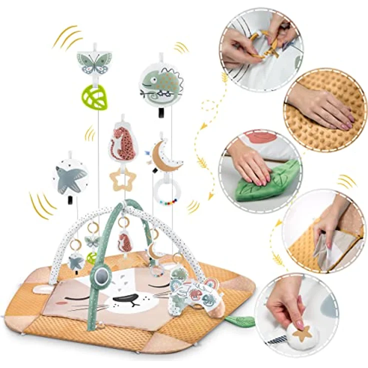 Bildmatte Interaktiv Löwe Kindermatte XXL 5in1 Nukido braun – Bild 8