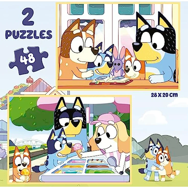 Educa Bluey Super Puzzle, 2 x 48 Teile Kinderpuzzle ab 4 Jahren, FSC-zertifiziert, hochwertige Qualitäts-Puzzles aus Spanien – Bild 3