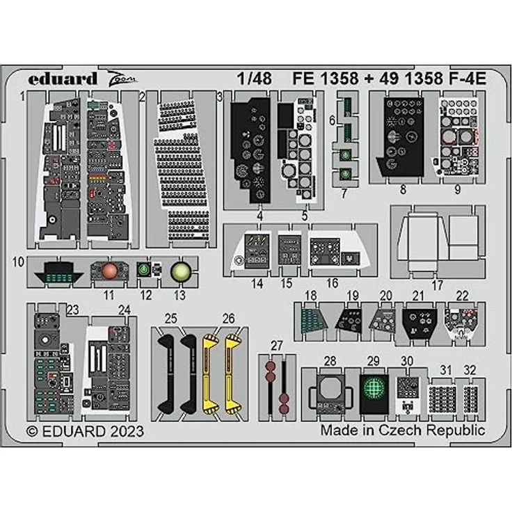 Eduard Sprue Brothers 1:48 Big ED F-4E Phantom II Super Detail Set (MNG-Kit), EDUBIG49382, Modellflugzeug Zubehör für Super-Detailierung – Bild 3