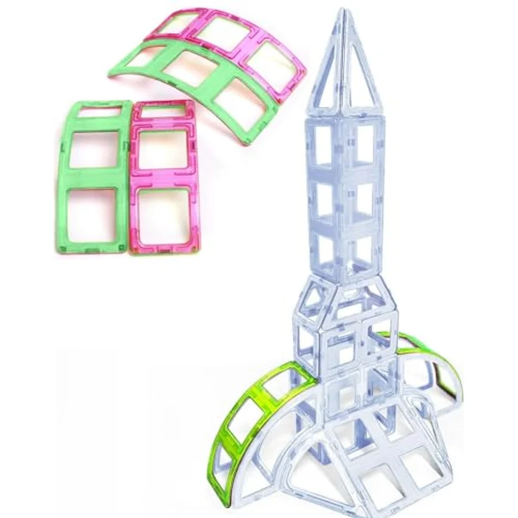 MAGNIKON Magnetische Bausteine Ersatzset, Kompatibel mit Standardgröße, Fördert Kreativität und Lernspiele, Sicheres Kinderspielzeug ab 3 Jahre – Bild 2