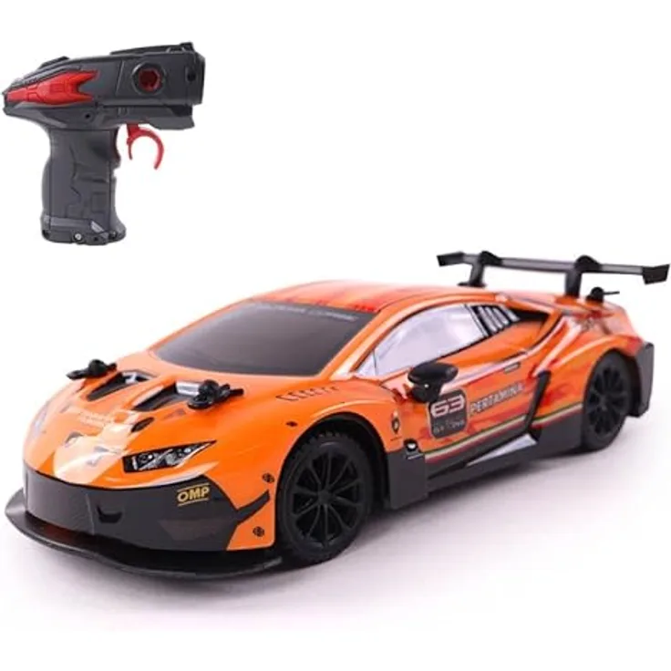 TURBO CHALLENGE - Lamborghini GT3 Racing - RC Prestige - 096624 - Ferngesteuertes Auto - Orange - 1/24 - Batterien Nicht enthalten - Kunststoff - Ab 6 Jahren
