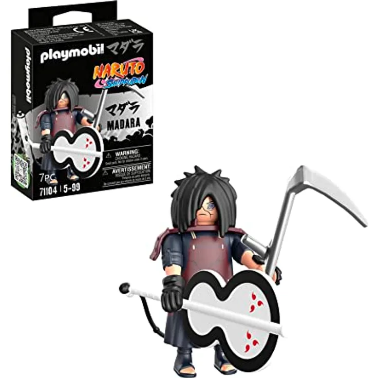 PLAYMOBIL Naruto 71104 Madara mit Gunbai Fächer, kreativer Spielspaß für Animefans mit tollen Details und authentischen Extras, ab 5 Jahren
