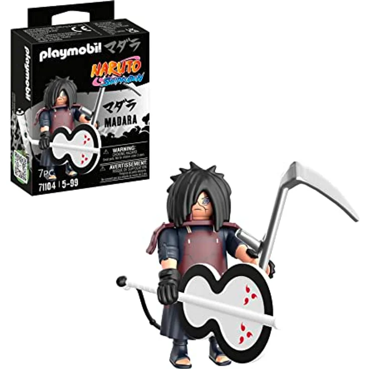 PLAYMOBIL Naruto 71104 Madara mit Gunbai Fächer, kreativer Spielspaß für Animefans mit tollen Details und authentischen Extras, ab 5 Jahren – Bild 1