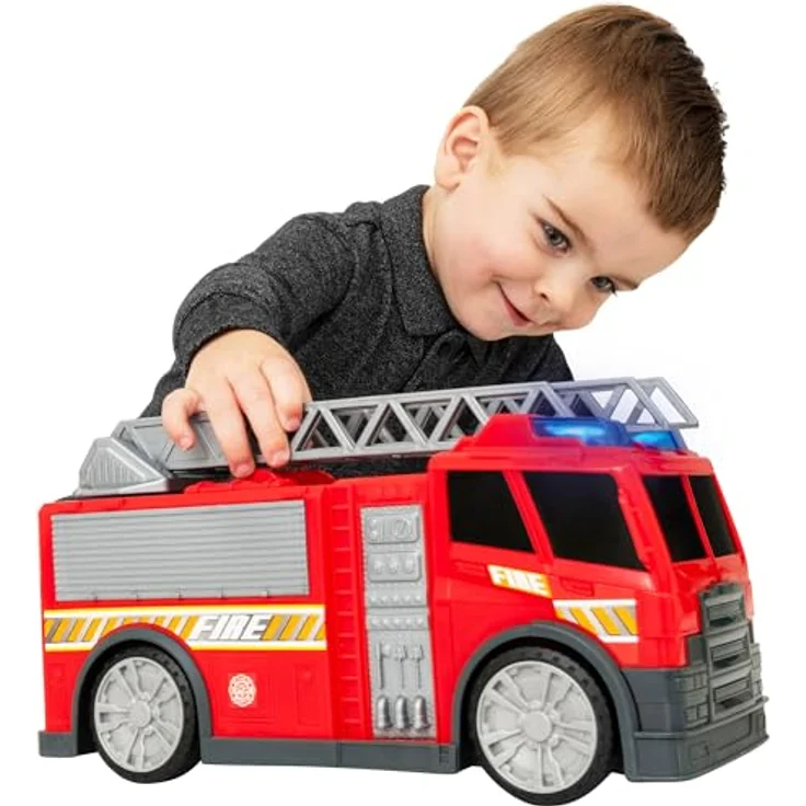 Teamsterz 1417119 Feuerwehrauto, Spielzeug mit Licht und Sound, 16 x 12 x 30 cm, geeignet für Kinder ab 3 Jahren – Bild 2