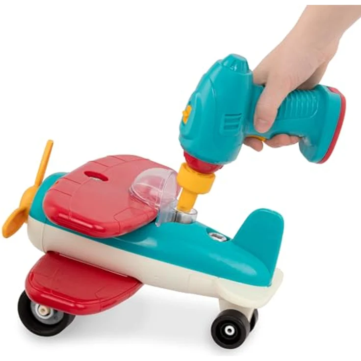 Battat – Konstruktionsspielzeug ab 3 Jahren Montage Flugzeug zum Selbstbauen mit funktionsfähigem Akkuschrauber - Pädagogisches Spielzeug für Kinder (25 Teile) – Bild 3