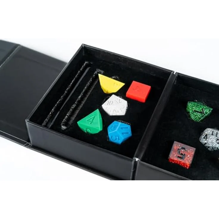 FanRoll D&D Würfel-Set 50. Hochzeitstag, Vintage-Reproduktion und modernes Set mit rotem Drachen-Etui – Bild 3