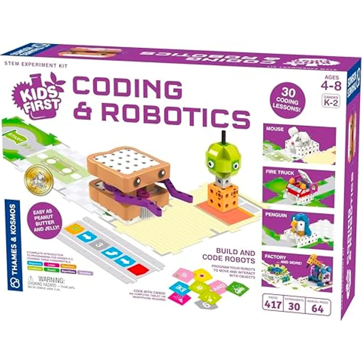 Thames & Kosmos Kids First Coding & Robotics, STEM Experiment Kit mit 30 Coding Experimenten für Robotik, für Kinder von 4-8 Jahren – Bild 1