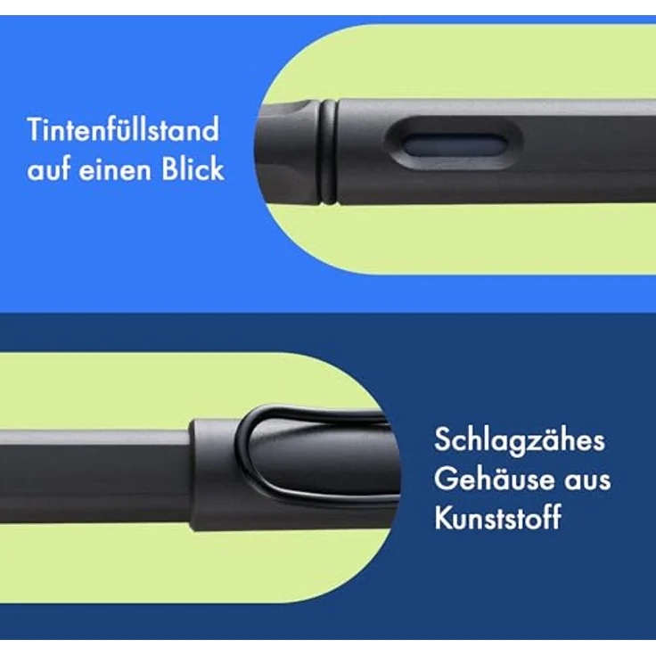 Lamy Safari Füllfederhalter, anthrazit, mittlere Feder (L17M) – Bild 5
