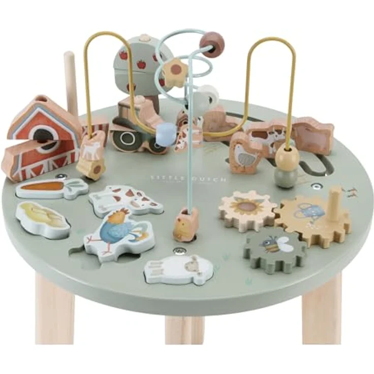 Little Dutch 7141 Holz Aktivitätstisch/Spieltisch - Little Farm grün - Preisvergleich – Bild 3