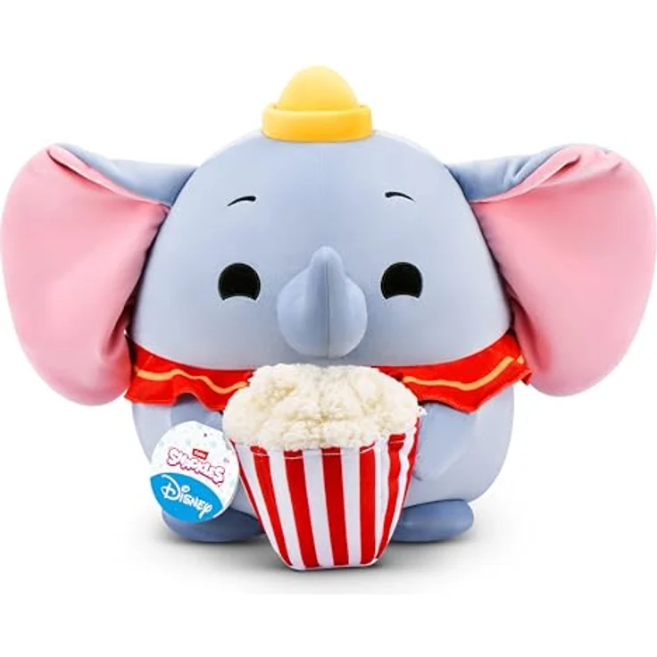 Snackles Disney Plüschspielzeug 35 cm, Dumbo mit Popcorn, superweicher Plüsch, limitierte Edition – Bild 1