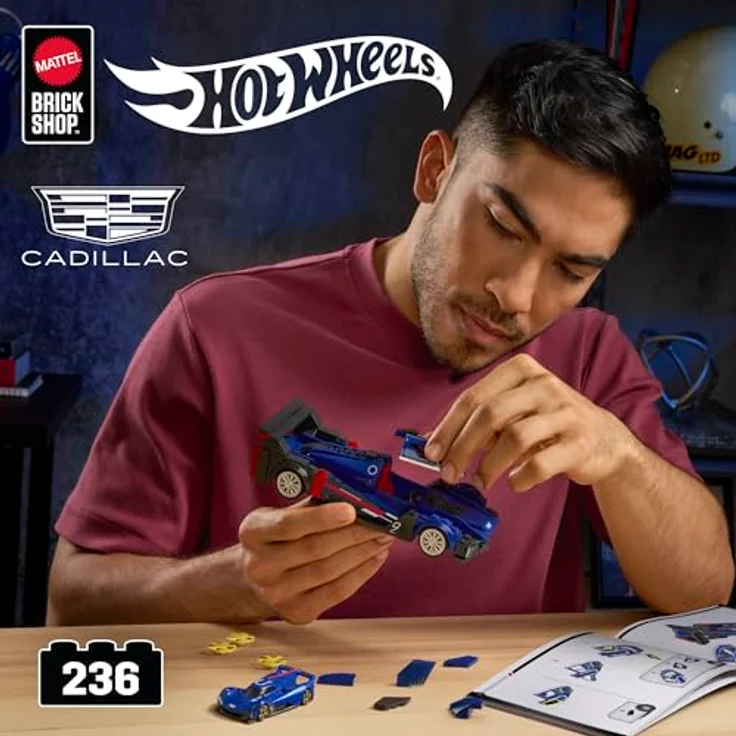 Mattel® Modellbausatz Hot Wheels Cadillac Project GTP, Maßstab 1:32, 236 Teile, inklusive Die-Cast-Auto und Aufklebern – Bild 2
